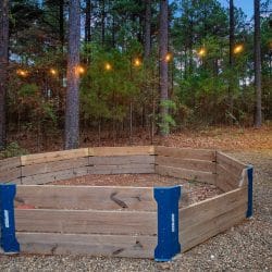 Wood-walled pit in the trees