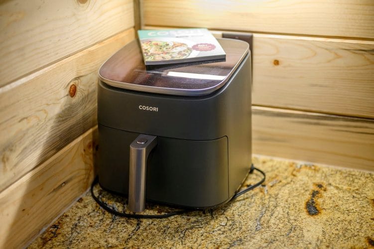 Close view of an air fryer